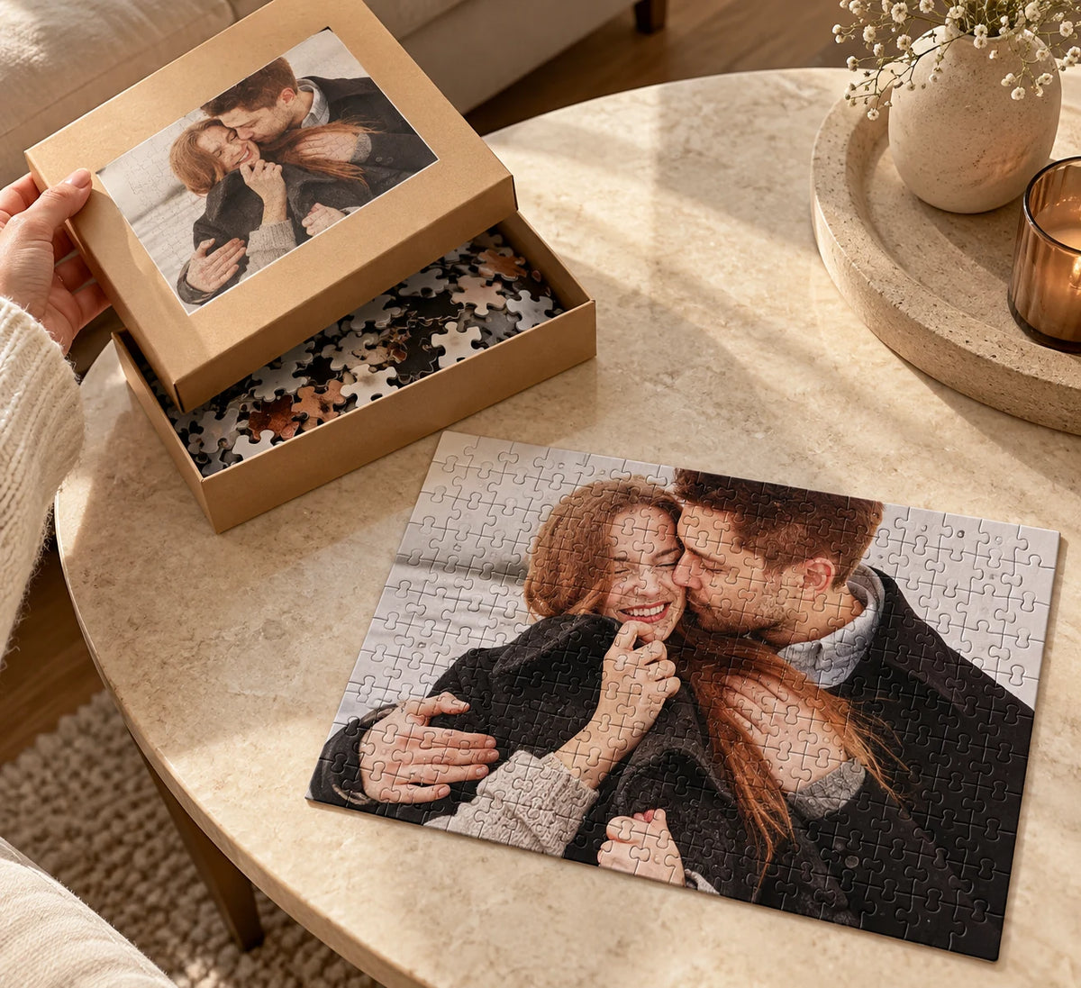 Personalized mini photo puzzle gift